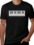 Piano Keys Graphic Tee - Stylish Music Lovers T-Shirt