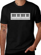 Piano Keys Graphic Tee - Stylish Music Lovers T-Shirt