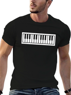 Piano Keys Graphic Tee - Stylish Music Lovers T-Shirt