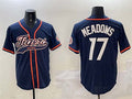 Detroit Tigers #17 Parker Meadows Navy With Patch Cool Base Stitched Baseball Jersey