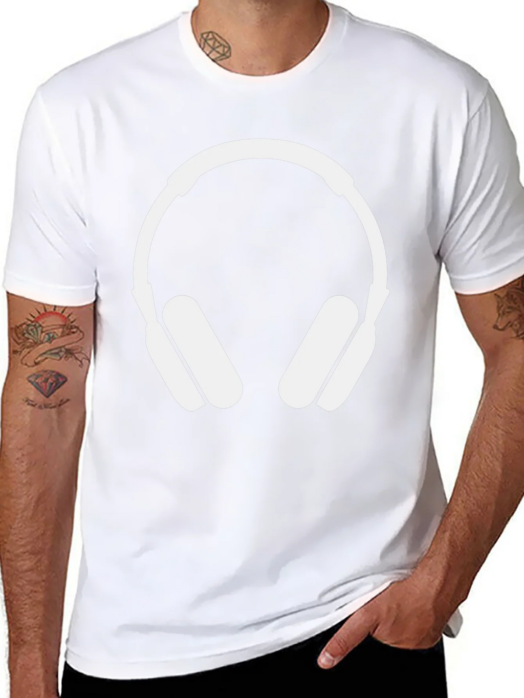 Headphone Graphic T-Shirt - Modern Music Lover Tee
