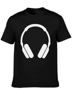 Headphone Graphic T-Shirt - Modern Music Lover Tee