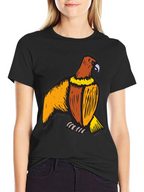 Mens Black T-Shirt with Eagle Print