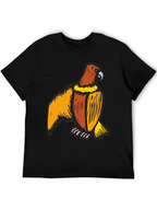 Mens Black T-Shirt with Eagle Print