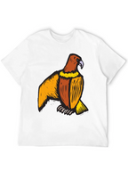 Mens Black T-Shirt with Eagle Print