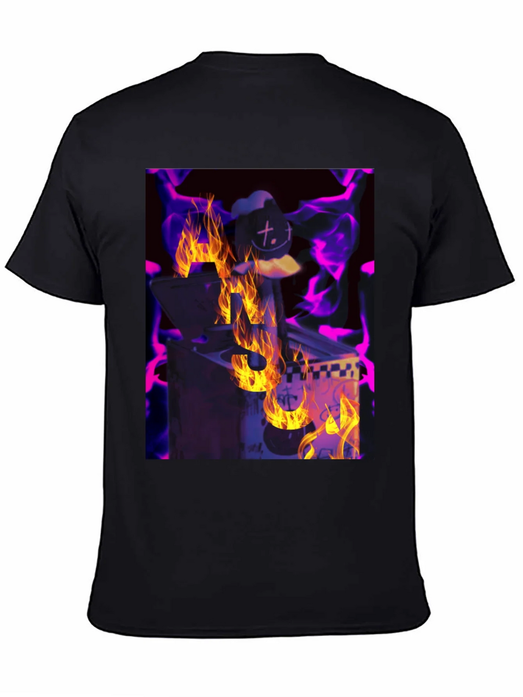 Fiery DJ Graphic Tee - Burning Beats T-Shirt