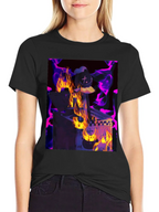 Fiery DJ Graphic Tee - Burning Beats T-Shirt