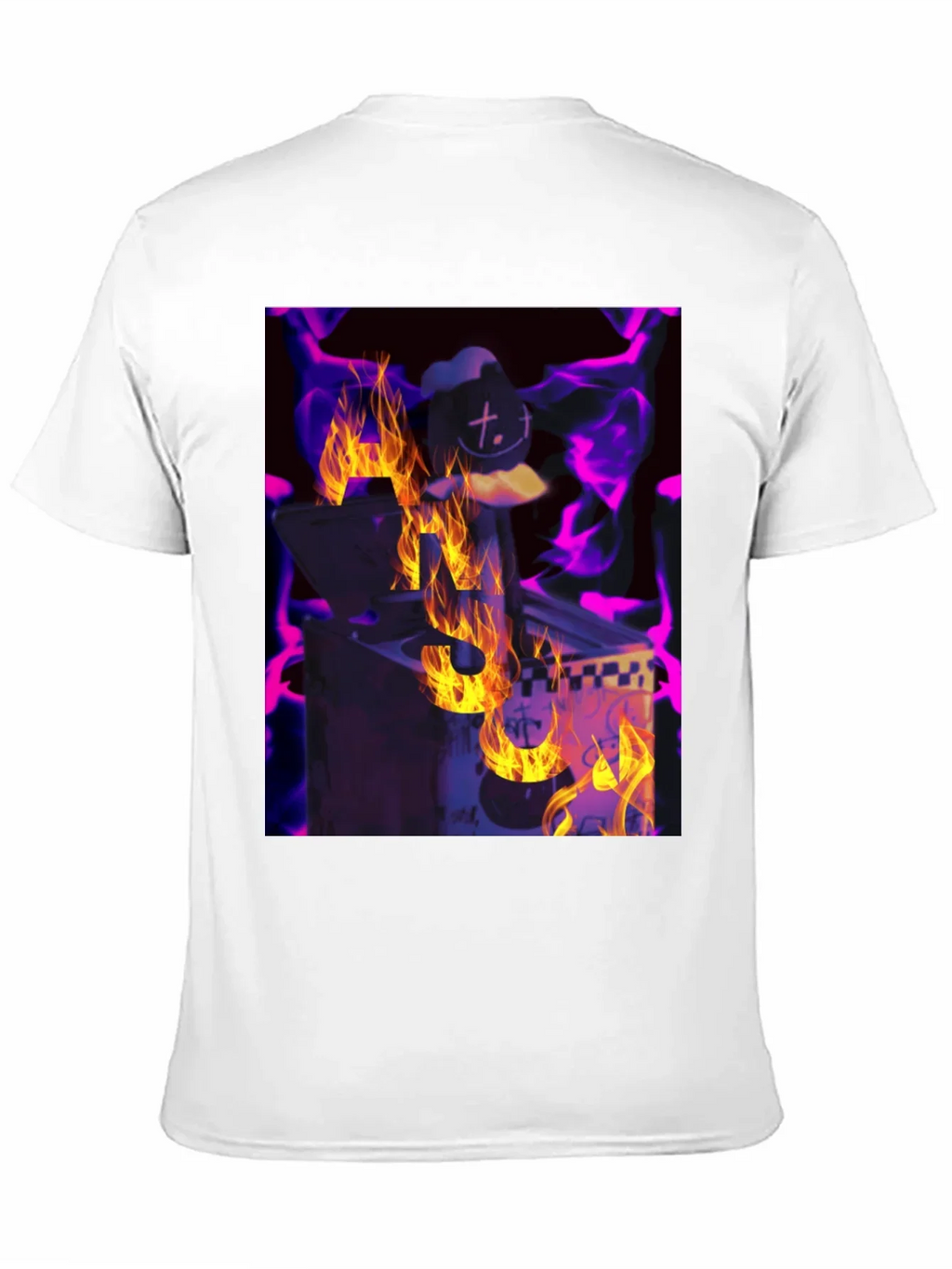 Fiery DJ Graphic Tee - Burning Beats T-Shirt