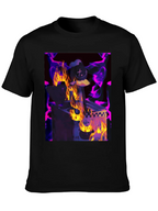 Fiery DJ Graphic Tee - Burning Beats T-Shirt