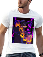 Fiery DJ Graphic Tee - Burning Beats T-Shirt