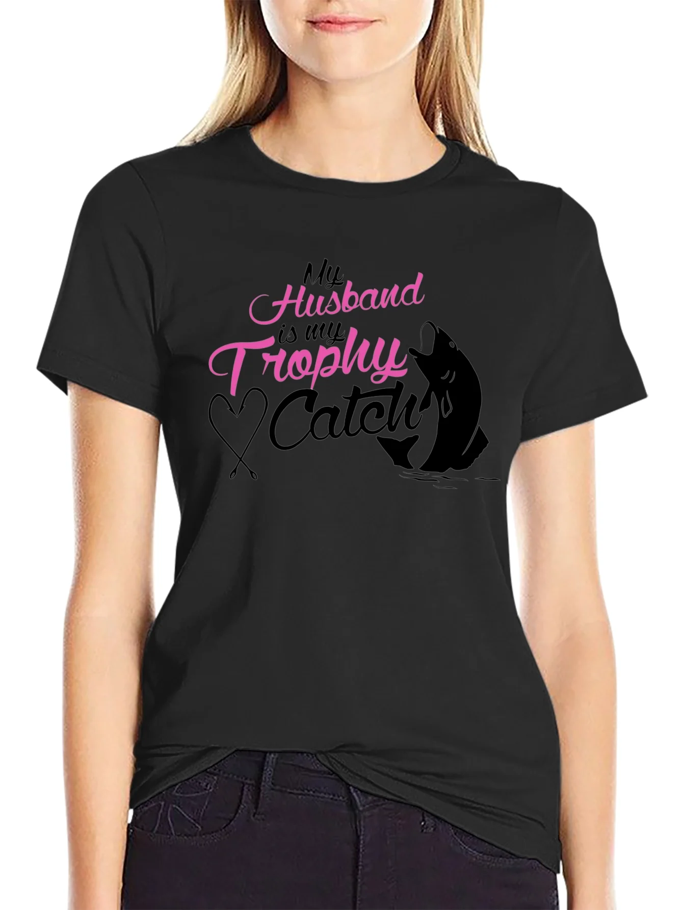 Husband Trophy Catch Fishing T-Shirt