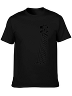 Guitar Neck Graphic Tee - Musicians Black T-Shirt