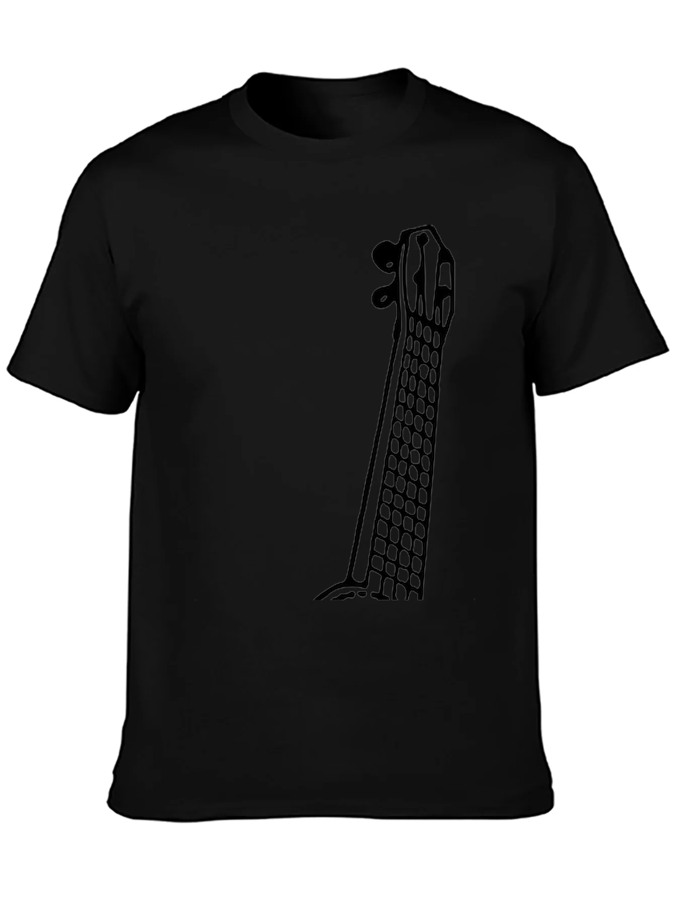 Guitar Neck Graphic Tee - Musicians Black T-Shirt