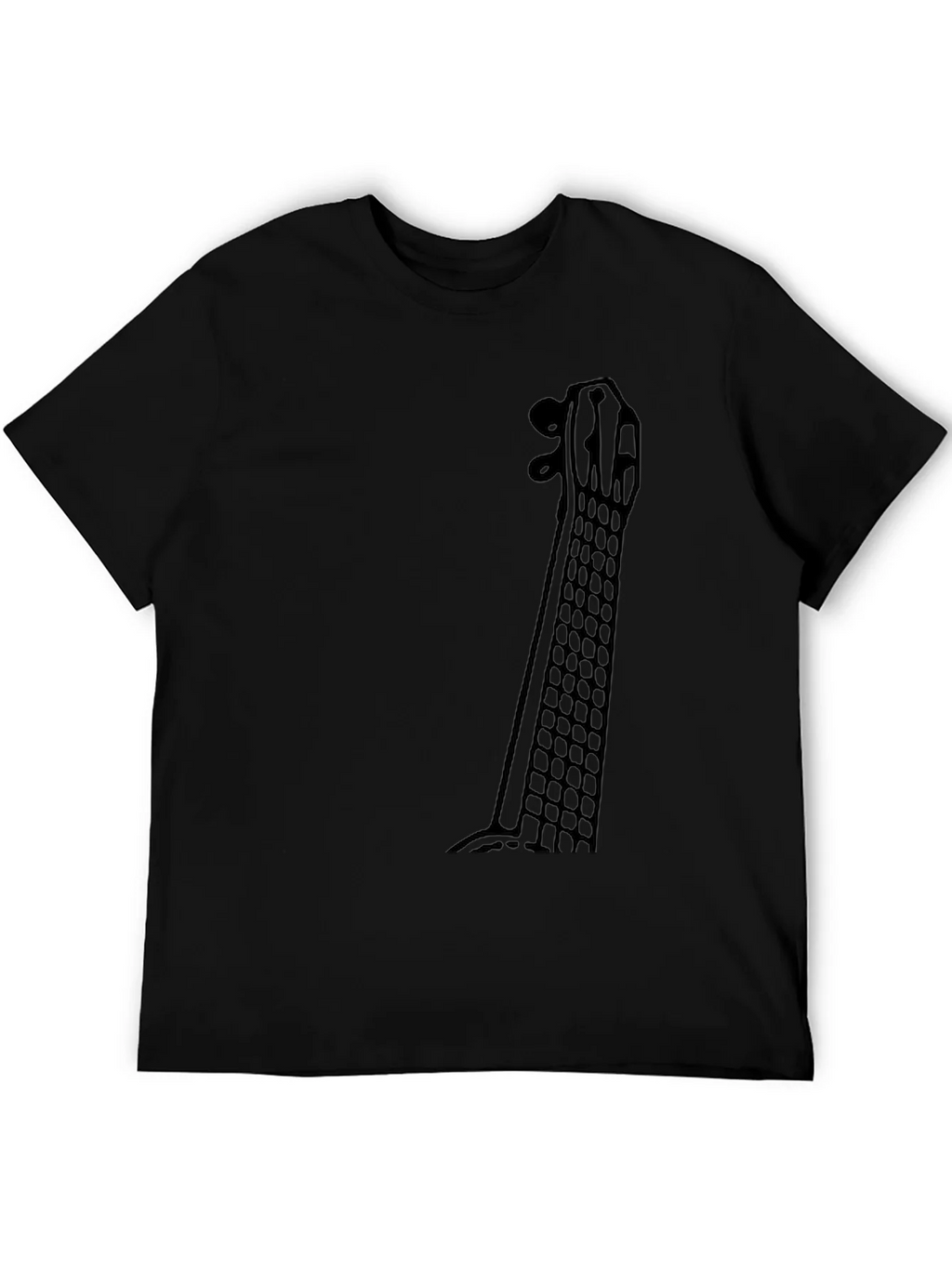 Guitar Neck Graphic Tee - Musicians Black T-Shirt