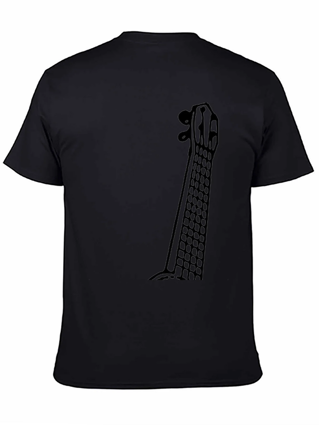 Guitar Neck Graphic Tee - Musicians Black T-Shirt