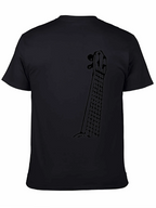 Guitar Neck Graphic Tee - Musicians Black T-Shirt