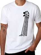 Guitar Neck Graphic Tee - Musicians Black T-Shirt