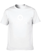 Magenta Leaf Logo Black T-Shirt