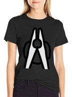 Clothespin Graphic T-Shirt - Modern Crew Neck Tee