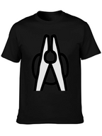 Clothespin Graphic T-Shirt - Modern Crew Neck Tee