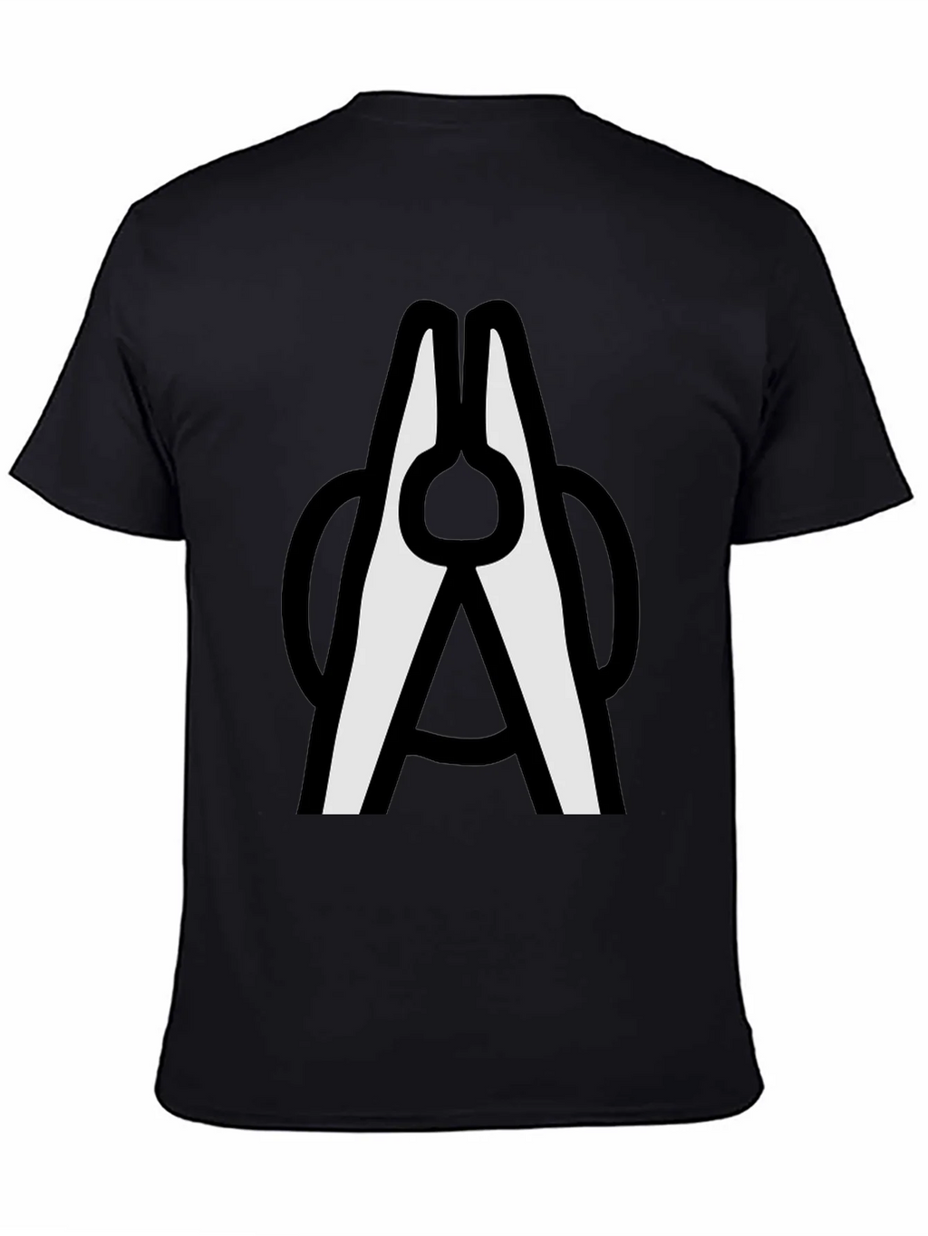 Clothespin Graphic T-Shirt - Modern Crew Neck Tee