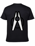 Clothespin Graphic T-Shirt - Modern Crew Neck Tee