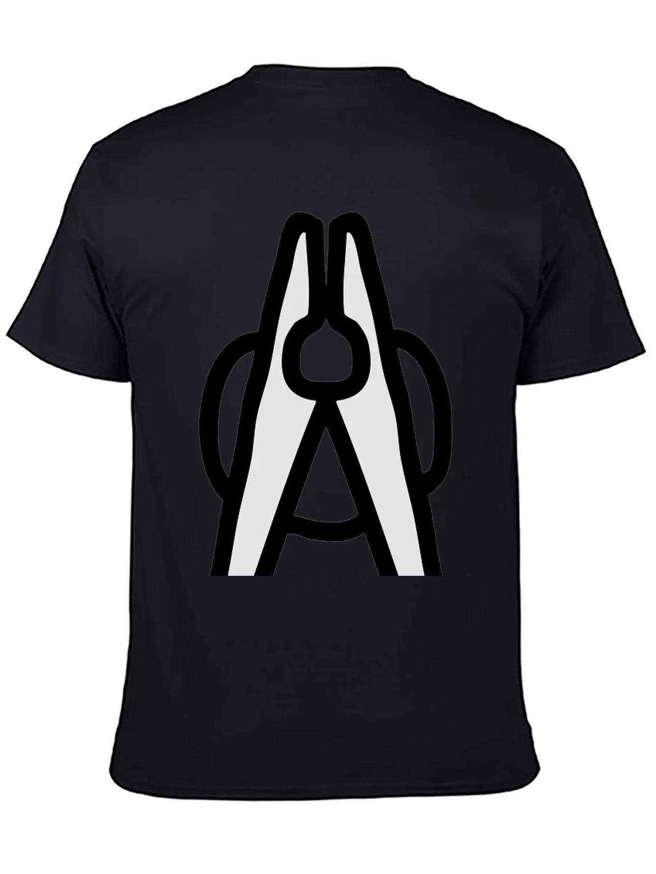Clothespin Graphic T-Shirt - Modern Crew Neck Tee