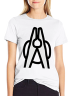 Clothespin Graphic T-Shirt - Modern Crew Neck Tee