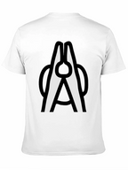 Clothespin Graphic T-Shirt - Modern Crew Neck Tee