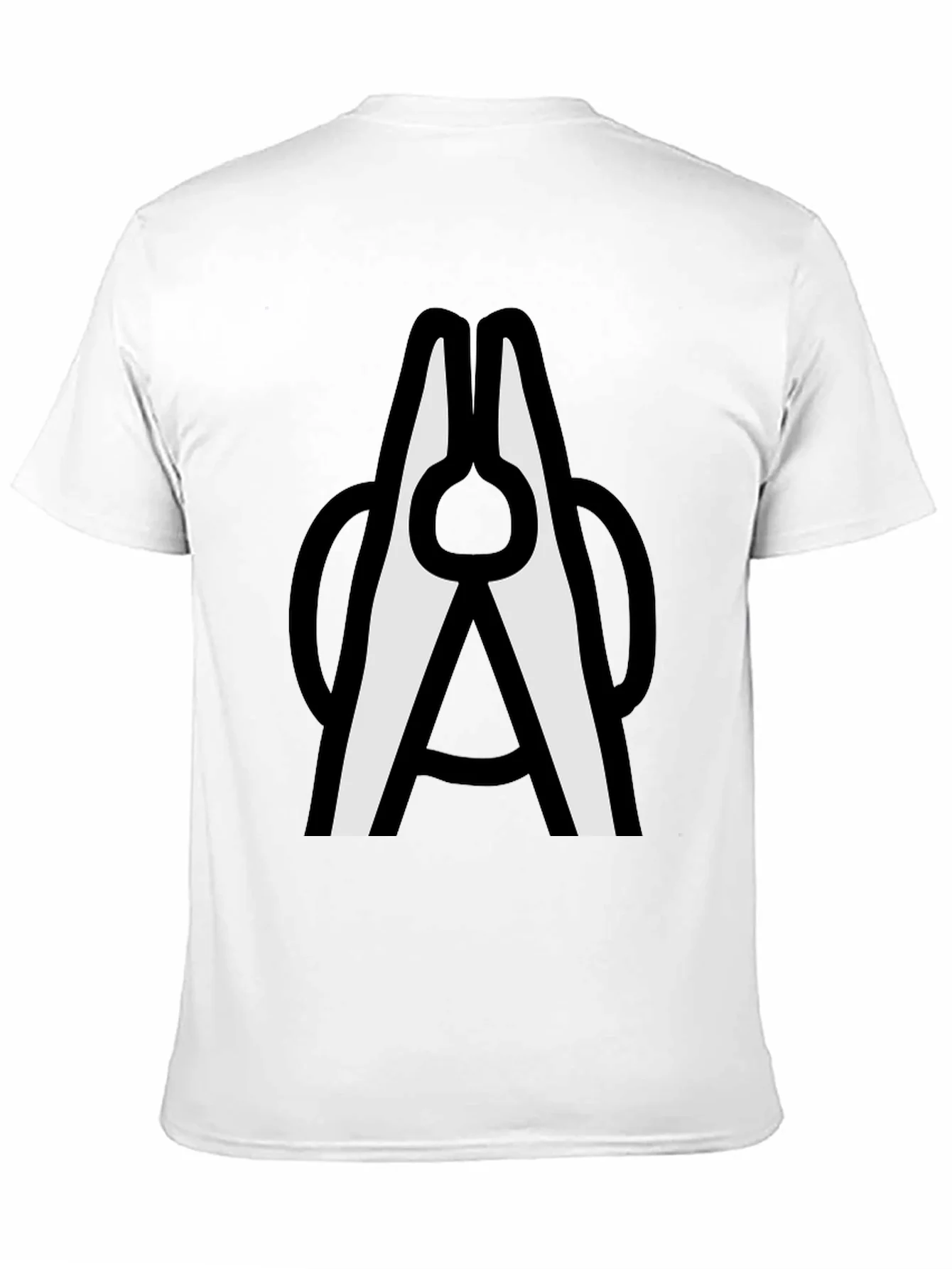 Clothespin Graphic T-Shirt - Modern Crew Neck Tee