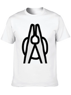 Clothespin Graphic T-Shirt - Modern Crew Neck Tee