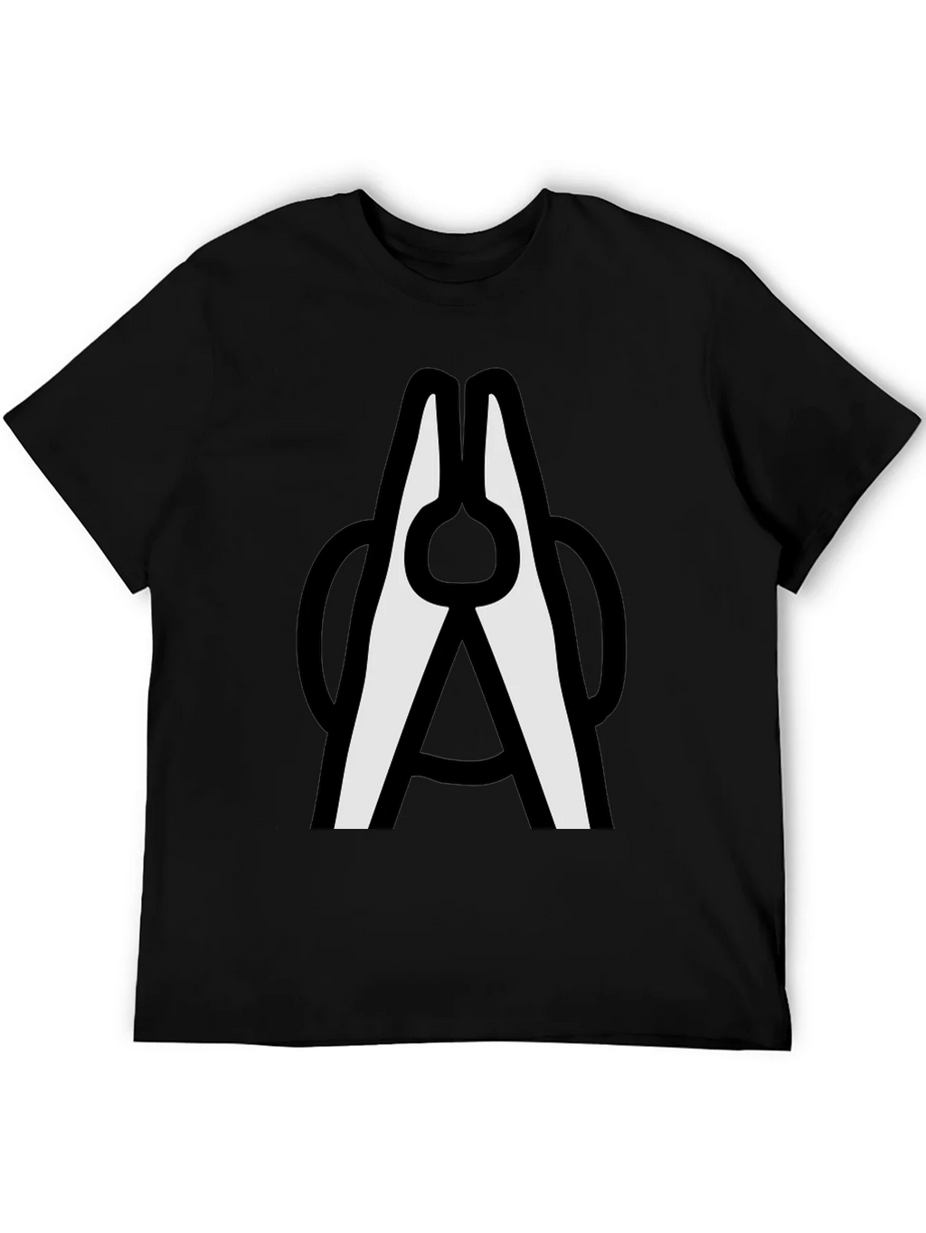 Clothespin Graphic T-Shirt - Modern Crew Neck Tee