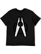 Clothespin Graphic T-Shirt - Modern Crew Neck Tee