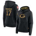 GB.Packers #17 Brandon McManus Player Black Salute To Service Hoodies Game Football Jerseys