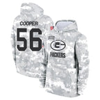 GB.Packers #56 Edgerrin Cooper Player Arctic Camo Salute To Service Hoodies Game Football Jerseys