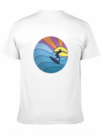 Surfer Graphic Tee - Black Cotton Blend T-Shirt