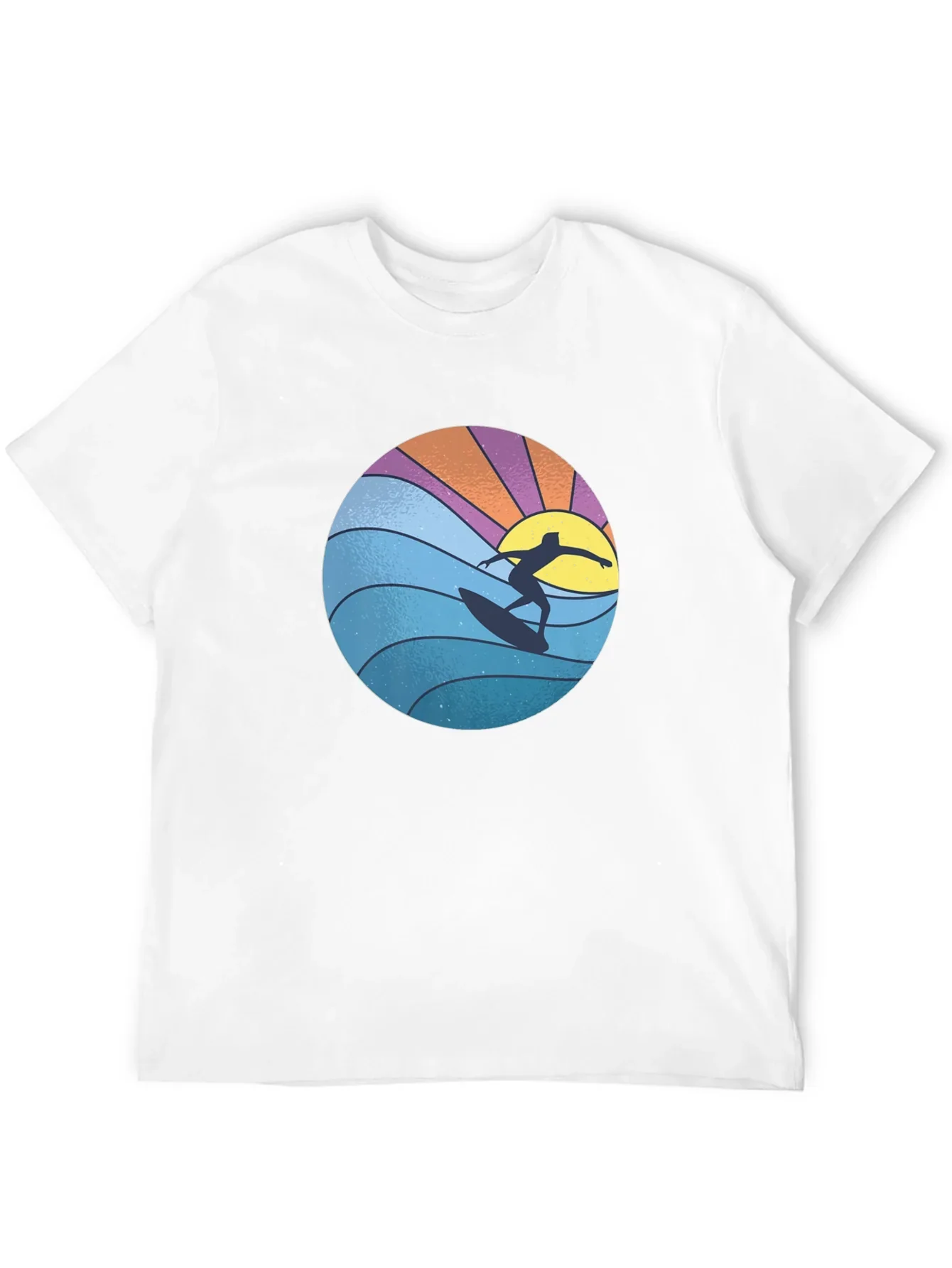 Surfer Graphic Tee - Black Cotton Blend T-Shirt