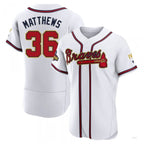 Atlanta Braves #36 Gary Matthews Gold White 2022 Program Jersey Stitches Baseball Jerseys