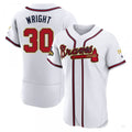Atlanta Braves #30 Kyle Wright Gold White 2022 Program Jersey Stitches Baseball Jerseys
