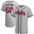 Atlanta Braves #50 Charlie Morton Gray Road Jersey Stitches Baseball Jerseys