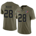 H.Texans #28 Joe Mixon Player Olive Salute To Service Football Jerseys