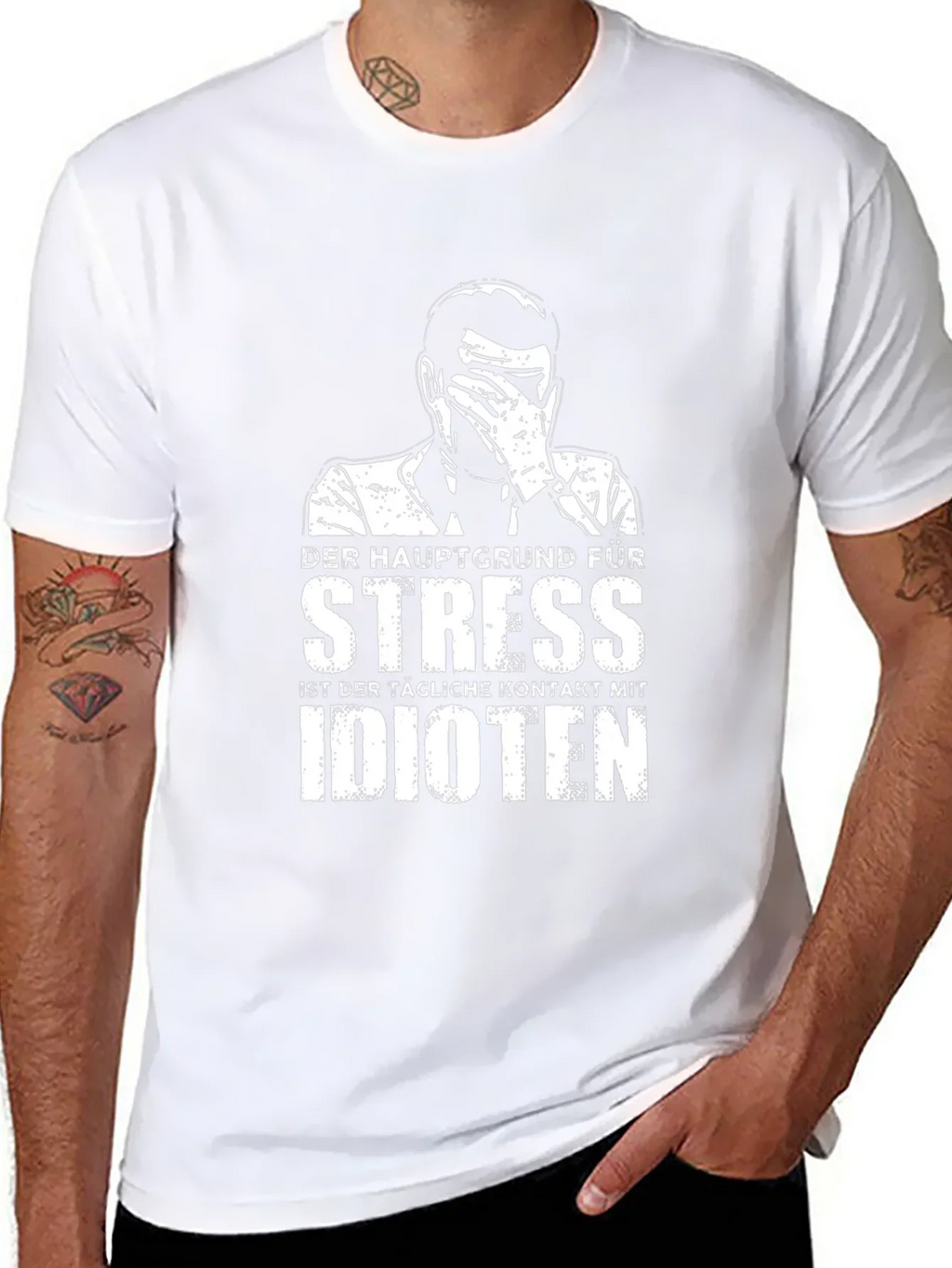 Stress Idioten T-Shirt - Black