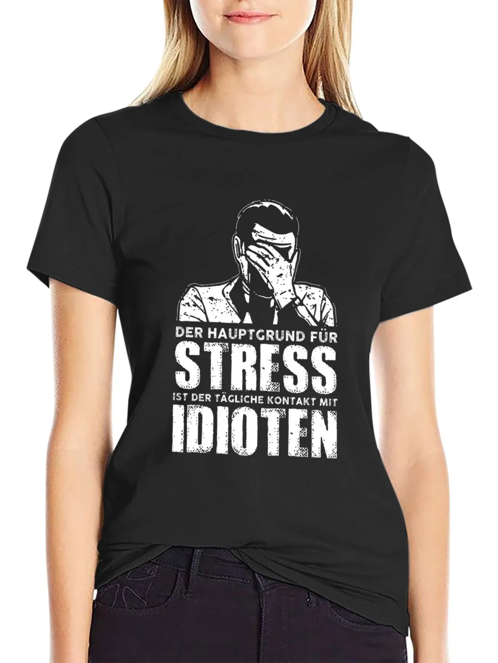 Stress Idioten T-Shirt - Black