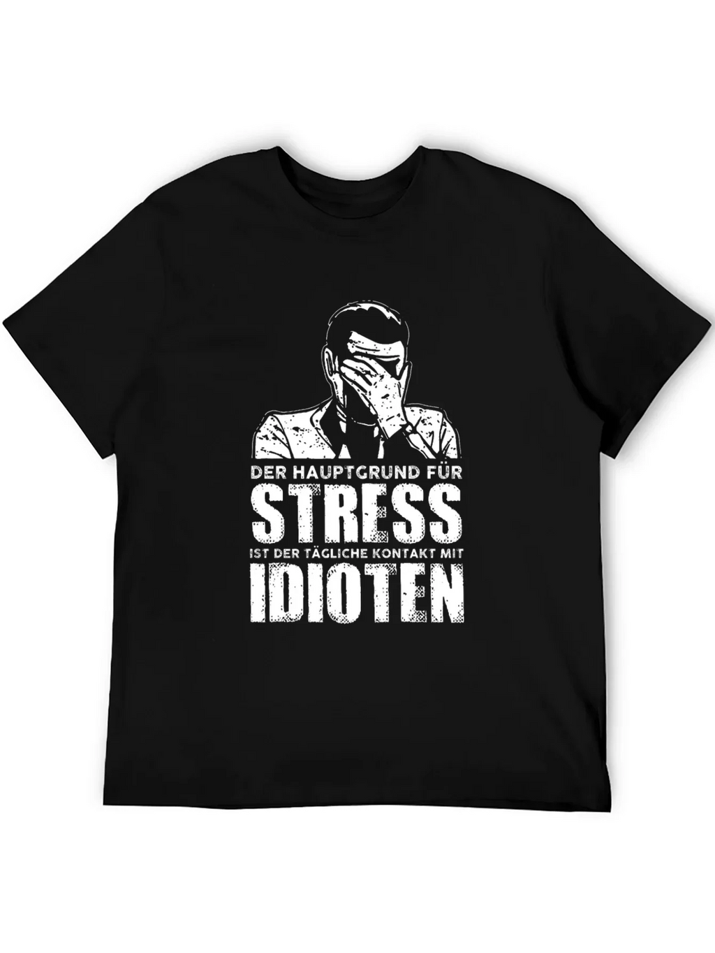 Stress Idioten T-Shirt - Black