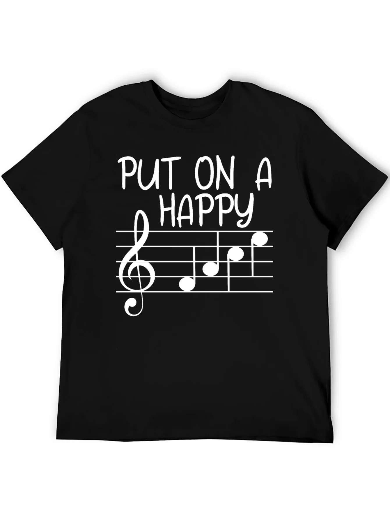 Put On A Happy Face Music Note Tee
