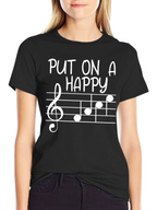 Put On A Happy Face Music Note Tee