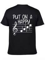 Put On A Happy Face Music Note Tee