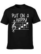 Put On A Happy Face Music Note Tee