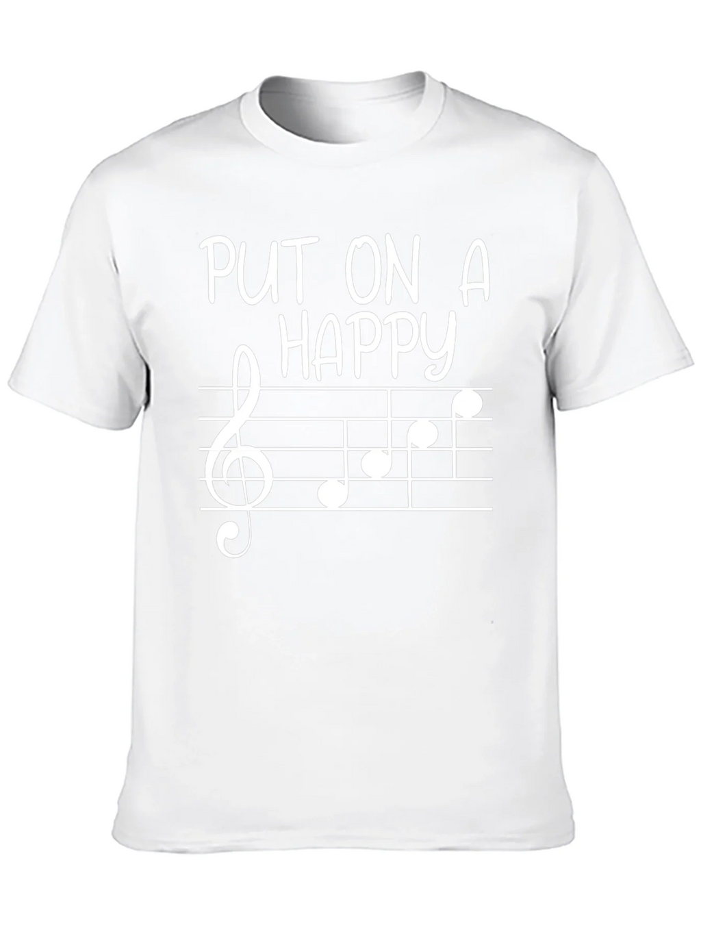 Put On A Happy Face Music Note Tee