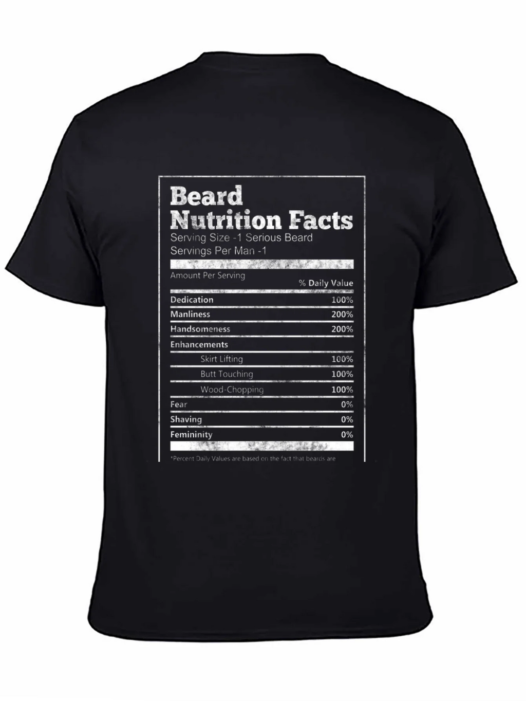Beard Nutrition Facts T-Shirt